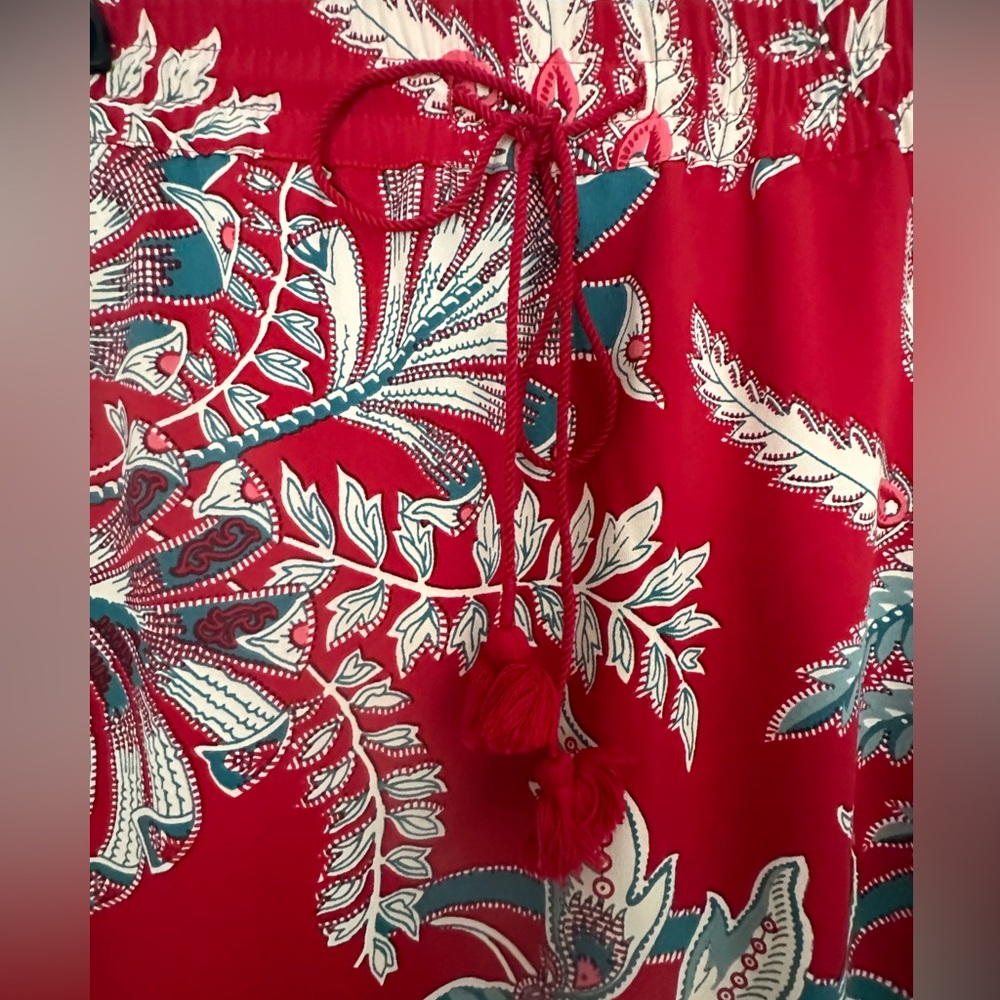 Ann Taylor LOFT Floral Skirt Red Size: M - Picture 2 of 8